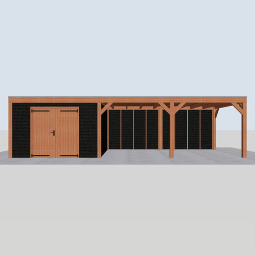 Douglas Overkapping Modern Zwart - 955x375cm - vooraanzicht