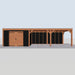Douglas Overkapping Modern Zwart - 955x375cm - vooraanzicht