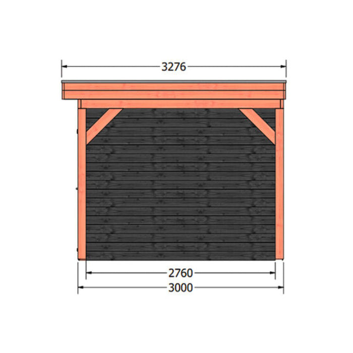 Bouwpakket Salerno Zwart - Douglas Overkapping - 310x330cm - Hout gemak Bouwpakket Salerno Zwart - Douglas Overkapping - 310x330cm - Hout gemak