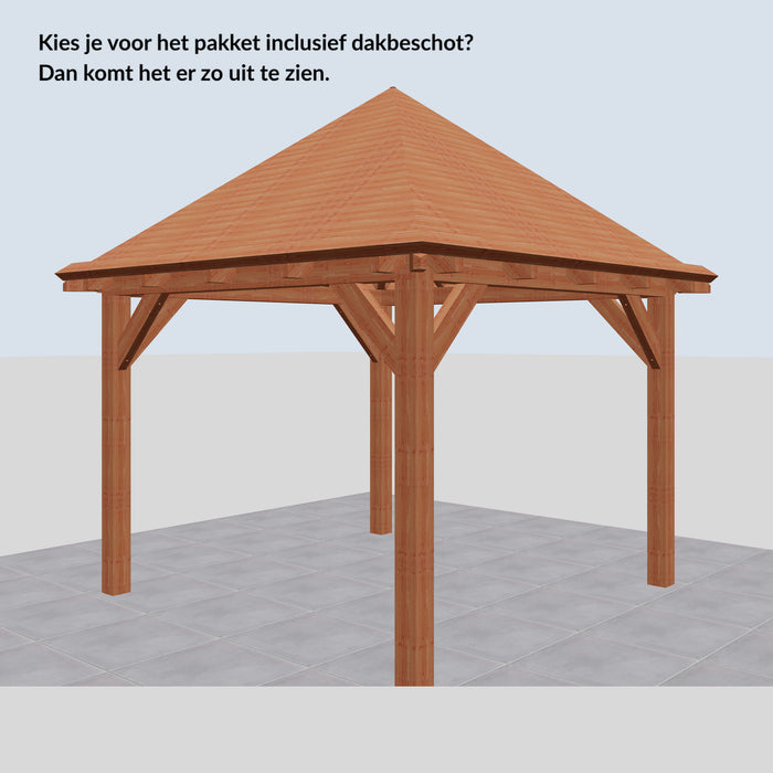 Douglas Schilddak - 306x306cm - Volledig op Maat - inclusief dakbeschot