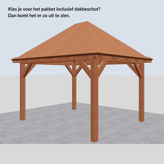 Douglas Schilddak - 370x306cm - Volledig op Maat - inclusief dakbeschot