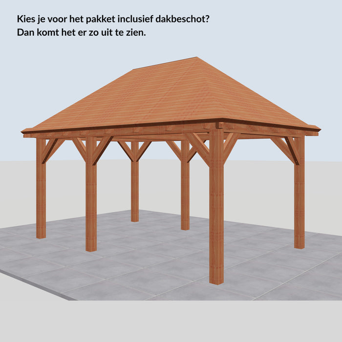 Douglas Schilddak - 485x306cm - Volledig op Maat - inclusief dakbeschot