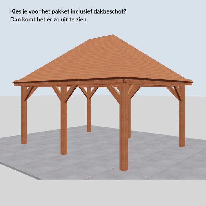 Douglas Schilddak - 490x370cm - Volledig op Maat - inclusief dakbeschot