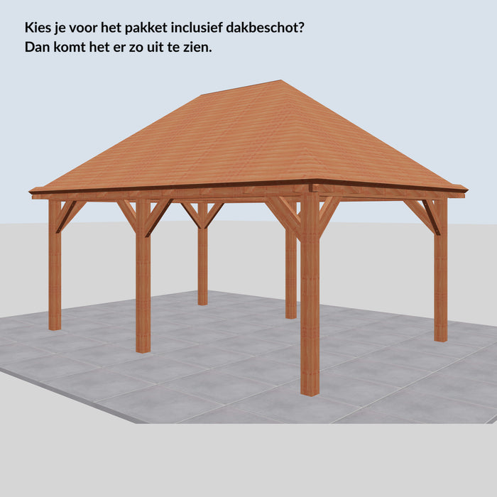 Douglas Schilddak - 545x370cm - Volledig op Maat - inclusief dakbeschot