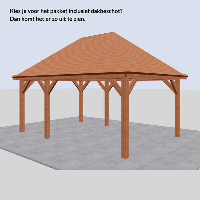 Douglas Schilddak - 550x370cm - Volledig op Maat - inclusief dakbeschot