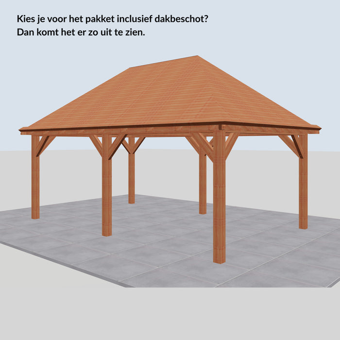 Douglas Schilddak - 595x370cm - Volledig op Maat - inclusief dakbeschot
