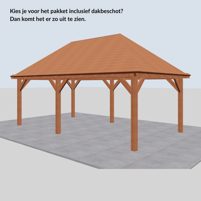 Douglas Schilddak - 660x370cm - Volledig op Maat - inclusief dakbeschot