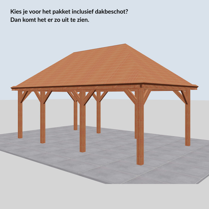 Douglas Schilddak - 670x370cm - Volledig op Maat - inclusief dakbeschot
