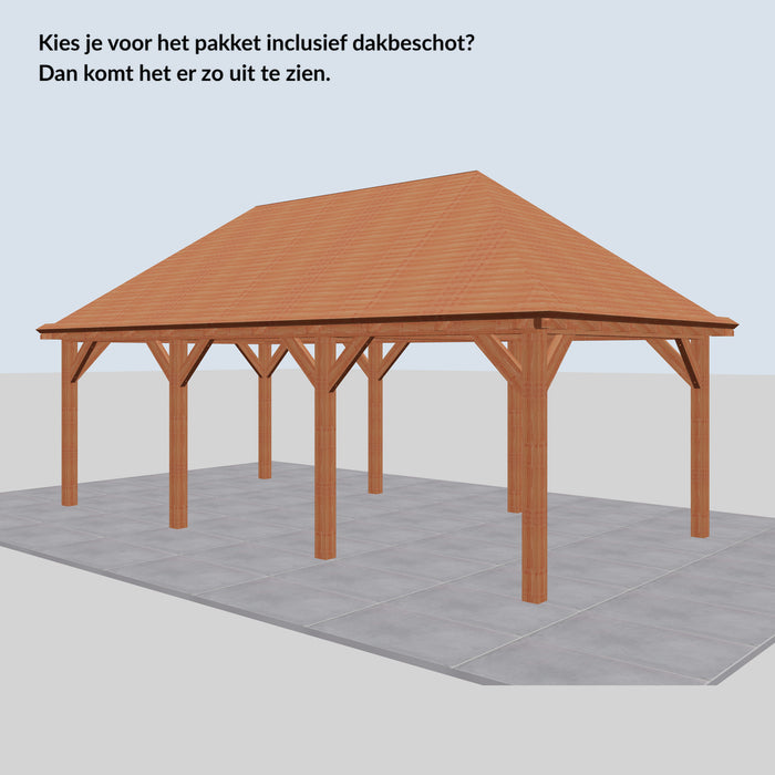 Douglas Schilddak - 730x370cm - Volledig op Maat - inclusief dakbeschot