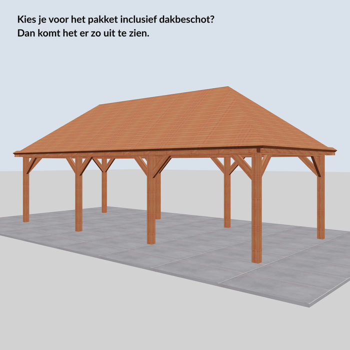 Douglas Schilddak - 890x370cm - Volledig op Maat - inclusief dakbeschot