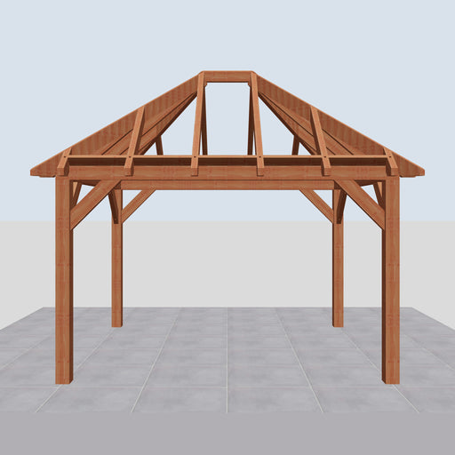 Douglas Schilddak - 370x306cm - Volledig op Maat - vooraanzicht