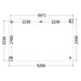 Buitenverblijf Verona - 520x335cm - Links - Volledig op Maat - plattegrond
