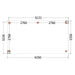 Buitenverblijf Verona - 625x335cm - Links - Volledig op Maat - plattegrond