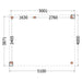 Buitenverblijf Verona - 510x400cm - Links - Volledig op Maat - plattegrond