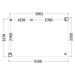 Buitenverblijf Verona - 510x335cm - Links - Volledig op Maat - plattegrond