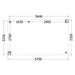 Buitenverblijf Verona - 575x335cm - Links - Volledig op Maat - plattegrond