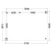 Buitenverblijf Verona - 575x400cm - Links - Volledig op Maat - plattegrond