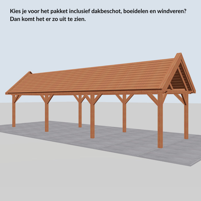Douglas Zadeldak Landelijk Classic - 1120x305cm - Volledig op Maat - inclusief dakbeschot, boeidelen en windveren