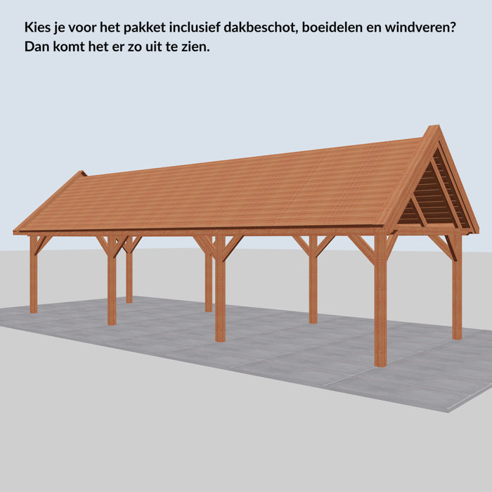 Douglas Zadeldak Landelijk Classic - 1120x370cm - Volledig op Maat - inclusief dakbeschot, boeidelen en windveren