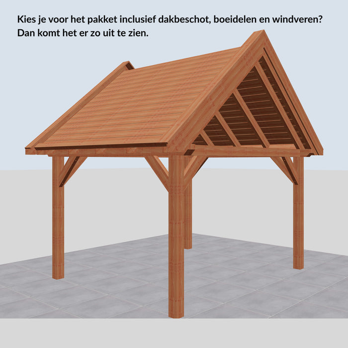 Douglas Zadeldak Landelijk Classic - 345x370cm - Volledig op Maat - inclusief dakbeschot, boeidelen en windveren