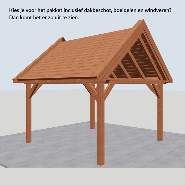 Douglas Zadeldak Landelijk Classic - 410x370cm - Volledig op Maat - inclusief dakbeschot, boeidelen en windveren
