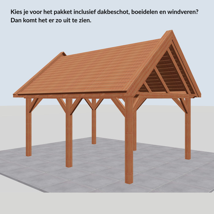Douglas Zadeldak Landelijk Classic - 530x370cm - Volledig op Maat - inclusief dakbeschot, boeidelen en windveren