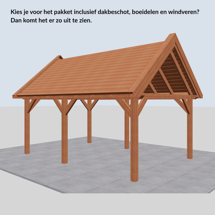 Douglas Zadeldak Landelijk Classic - 585x370cm - Volledig op Maat - inclusief dakbeschot, boeidelen en windveren