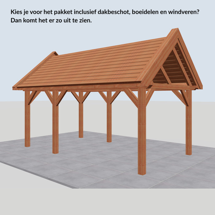 Douglas Zadeldak Landelijk Classic - 590x305cm - Volledig op Maat - inclusief dakbeschot, boeidelen en windveren