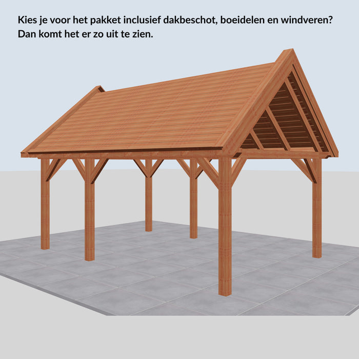 Douglas Zadeldak Landelijk Classic - 590x370cm - Volledig op Maat - inclusief dakbeschot, boeidelen en windveren