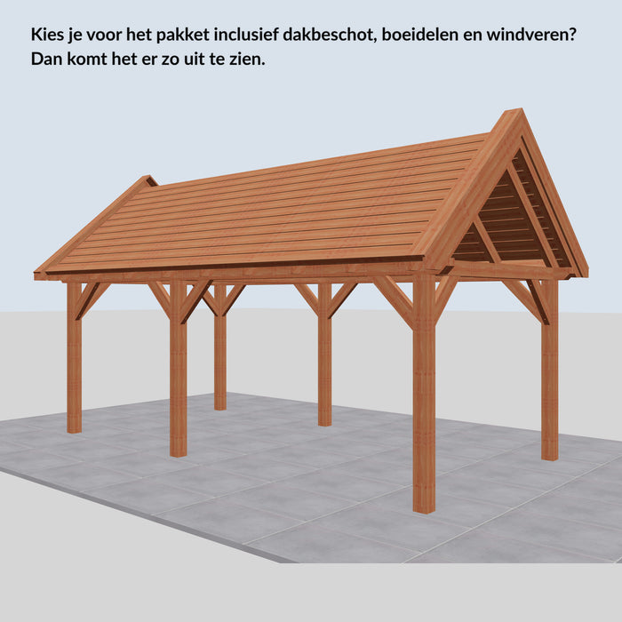 Douglas Zadeldak Landelijk Classic - 650x305cm - Volledig op Maat - inclusief dakbeschot, boeidelen en windveren