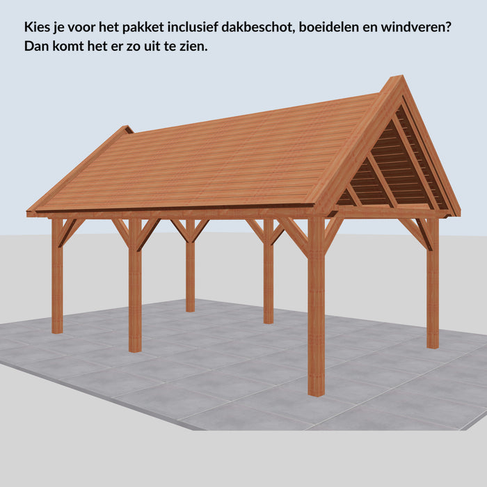 Douglas Zadeldak Landelijk Classic - 650x370cm - Volledig op Maat - inclusief dakbeschot, boeidelen en windveren