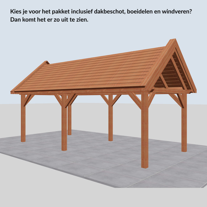 Douglas Zadeldak Landelijk Classic - 700x305cm - Volledig op Maat - inclusief dakbeschot, boeidelen en windveren