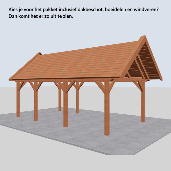 Douglas Zadeldak Landelijk Classic - 710x370cm - Volledig op Maat - inclusief dakbeschot, boeidelen en windveren
