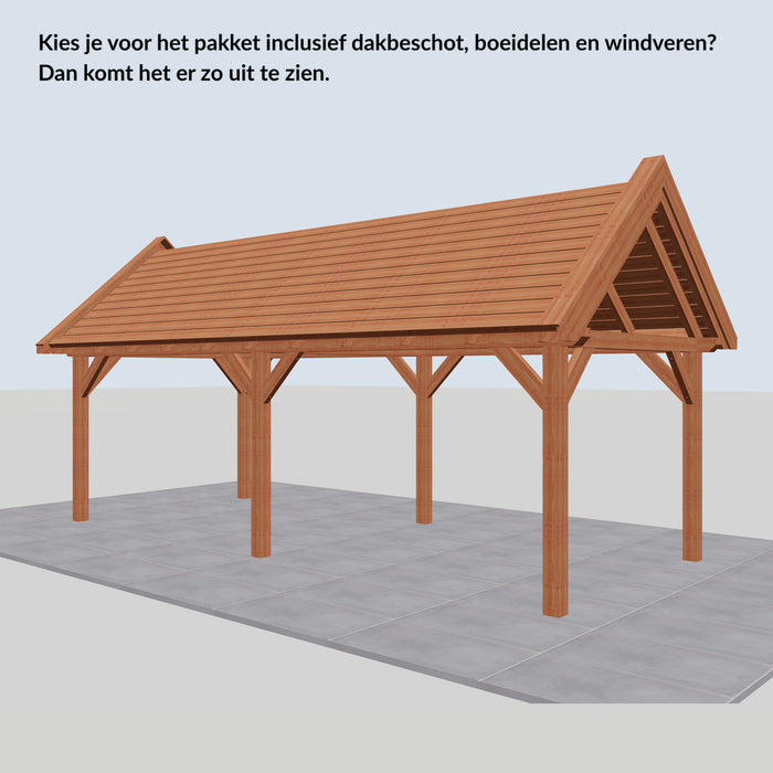 Douglas Zadeldak Landelijk Classic - 765x305cm - Volledig op Maat - inclusief dakbeschot, boeidelen en windveren