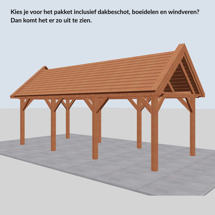 Douglas Zadeldak Landelijk Classic - 770x305cm - Volledig op Maat - inclusief dakbeschot, boeidelen en windveren
