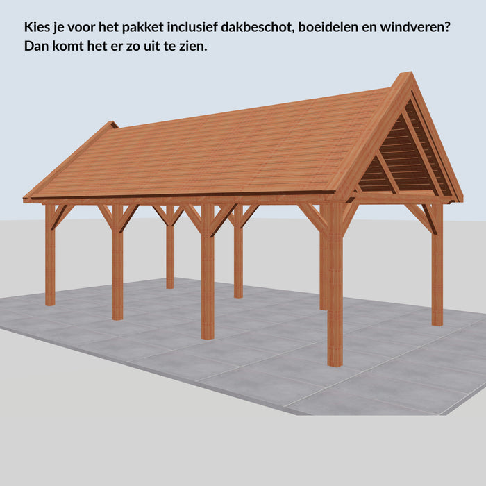 Douglas Zadeldak Landelijk Classic - 770x370cm - Volledig op Maat - inclusief dakbeschot, boeidelen en windveren