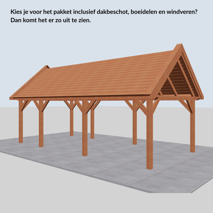 Douglas Zadeldak Landelijk Classic - 815x370cm - Volledig op Maat - inclusief dakbeschot, boeidelen en windveren