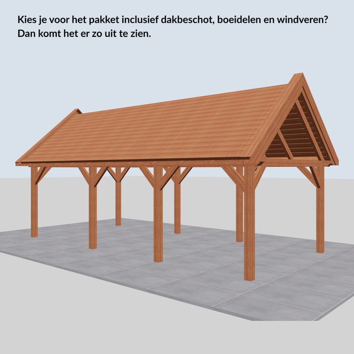 Douglas Zadeldak Landelijk Classic - 820x370cm - Volledig op Maat - inclusief dakbeschot, boeidelen en windveren
