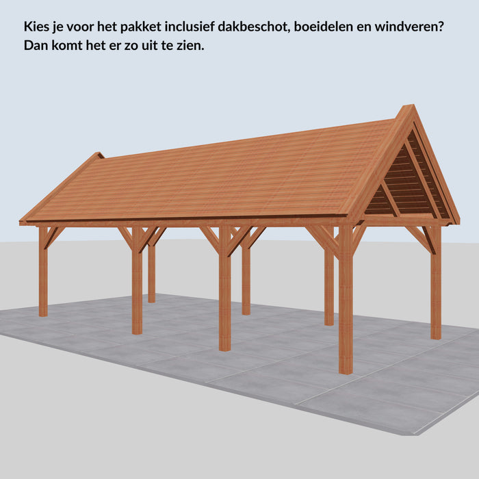 Douglas Zadeldak Landelijk Classic - 885x370cm - Volledig op Maat - inclusief dakbeschot, boeidelen en windveren