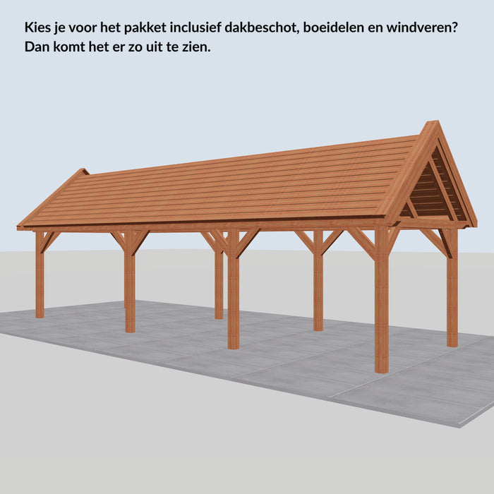 Douglas Zadeldak Landelijk Classic - 990x305cm - Volledig op Maat - inclusief dakbeschot, boeidelen en windveren