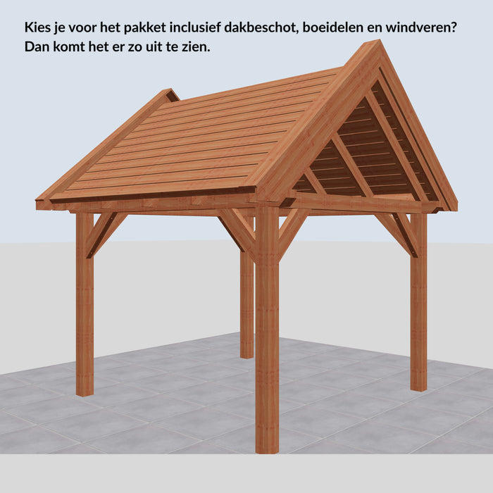 Douglas Zadeldak Landelijk Classic - 345x305cm - Volledig op Maat - inclusief dakbeschot, boeidelen en windveren