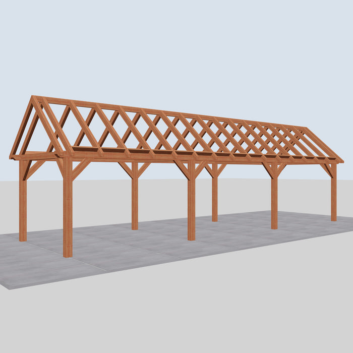 Douglas Zadeldak Landelijk Classic - 1120x305cm - Volledig op Maat - linkerzijaanzicht