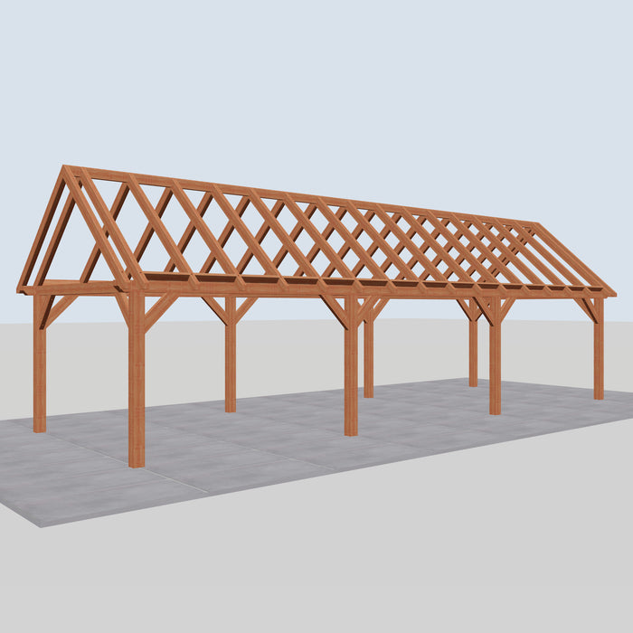 Douglas Zadeldak Landelijk Classic - 1120x370cm - Volledig op Maat - linkerzijaanzicht