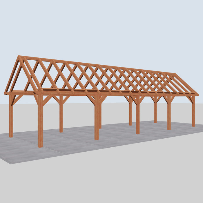 Douglas Zadeldak Landelijk Classic - 1220x370cm - Volledig op Maat - linkerzijaanzicht