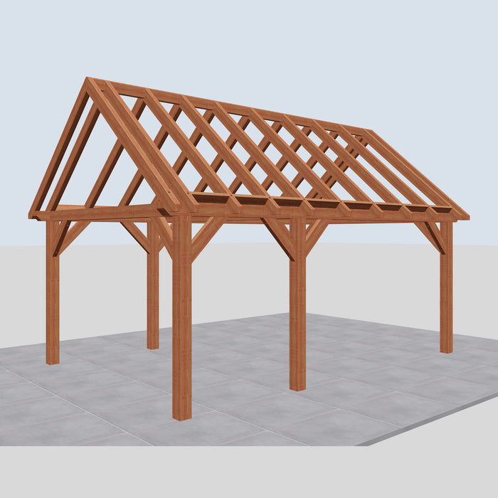 Douglas Zadeldak Landelijk Classic - 590x370cm - Volledig op Maat - linkerzijaanzicht