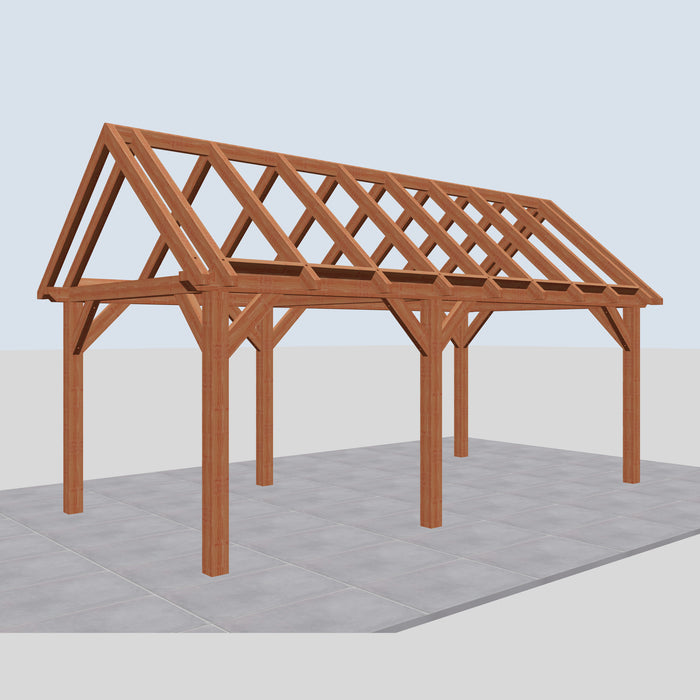 Douglas Zadeldak Landelijk Classic - 650x305cm - Volledig op Maat - linkerzijaanzicht