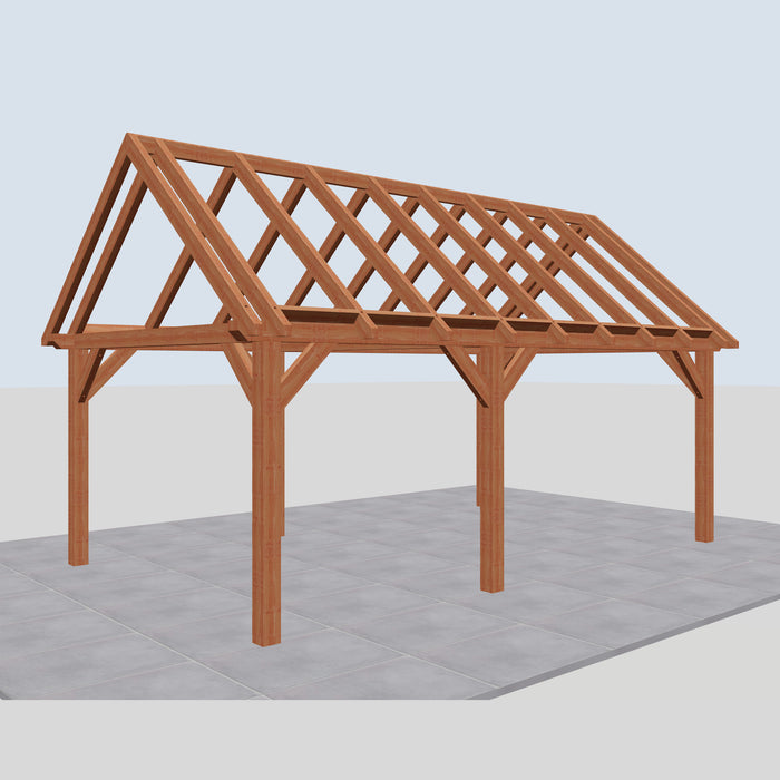Douglas Zadeldak Landelijk Classic - 650x370cm - Volledig op Maat - linkerzijaanzicht