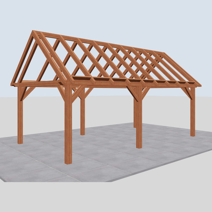 Douglas Zadeldak Landelijk Classic - 700x370cm - Volledig op Maat - linkerzijaanzicht