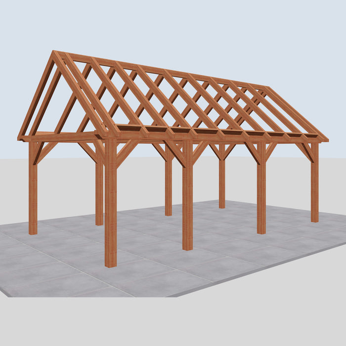 Douglas Zadeldak Landelijk Classic - 710x370cm - Volledig op Maat - linkerzijaanzicht