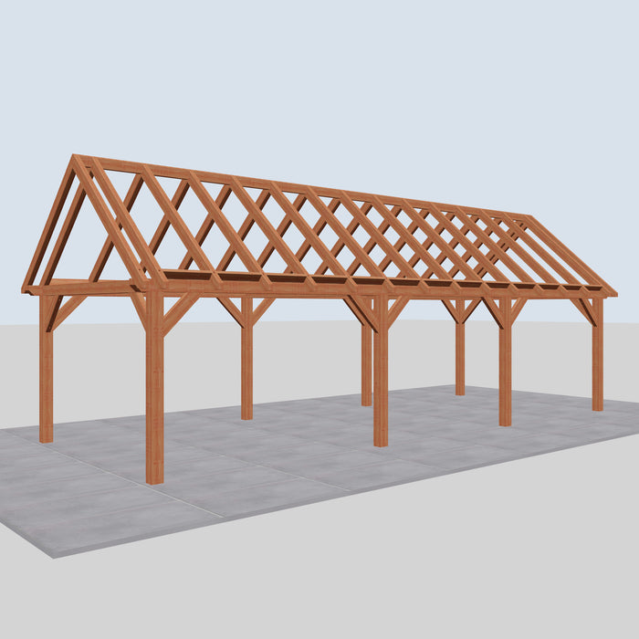 Douglas Zadeldak Landelijk Classic - 990x370cm - Volledig op Maat - linkerzijaanzicht